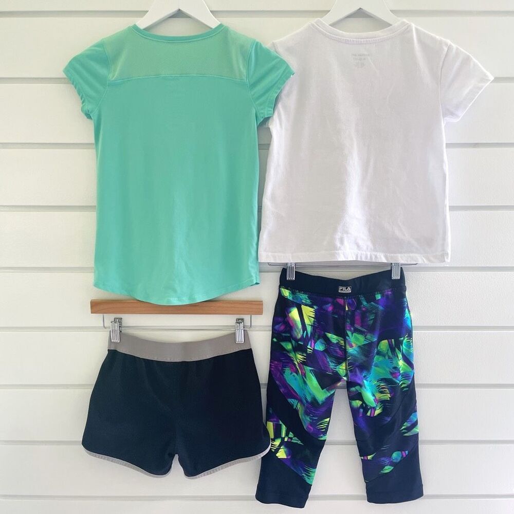 Reebok Skechers Fila Jumping Beans Girls Active Top & Bottom Lot Small/Medium - Picture 2 of 16